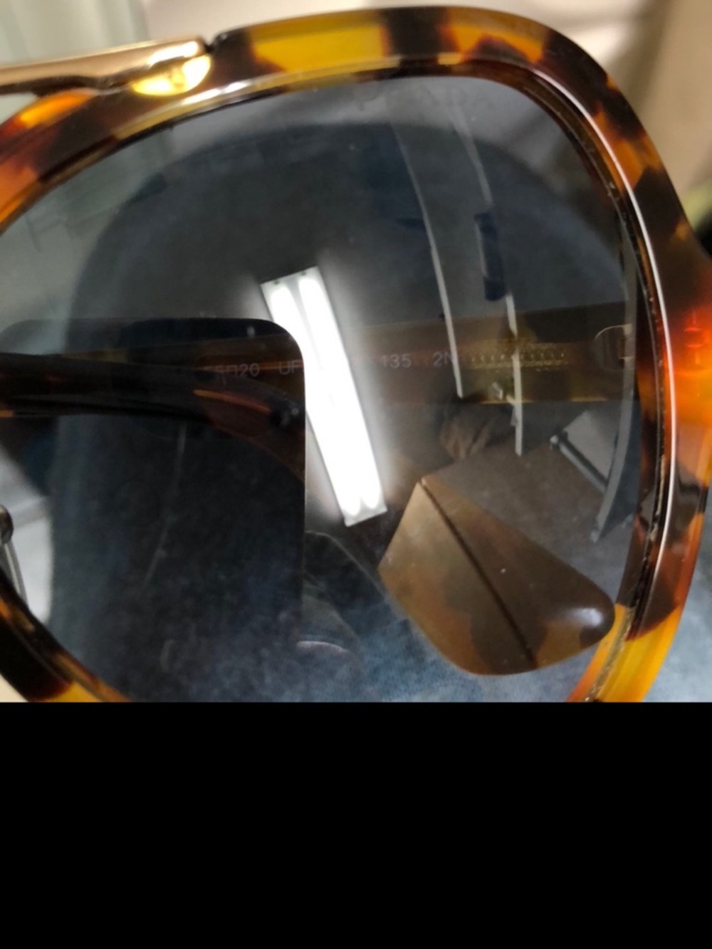 Prada Tortoiseshell Frame Sunglasses with Blue Lenses - Picture 3 of 10